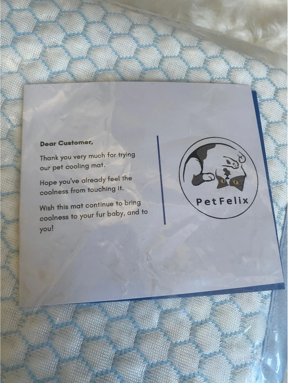 PetFelix Cooling Mat for Pets with 2 Pouches